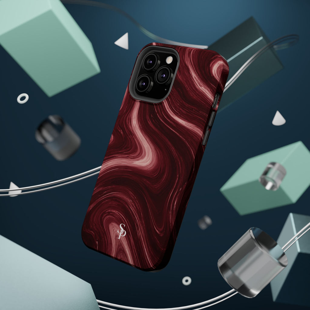 Burgundy Marble Magnetic Phone Case