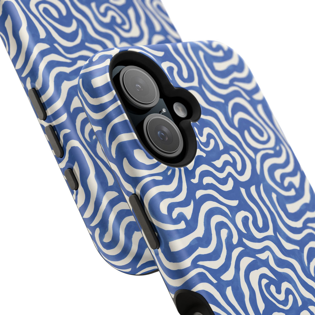 Blue Abstract Swirl Magnetic Impact Phone Case