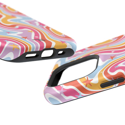 Colorful Impact-Resistant Phone Case - Vibrant Swirl Design