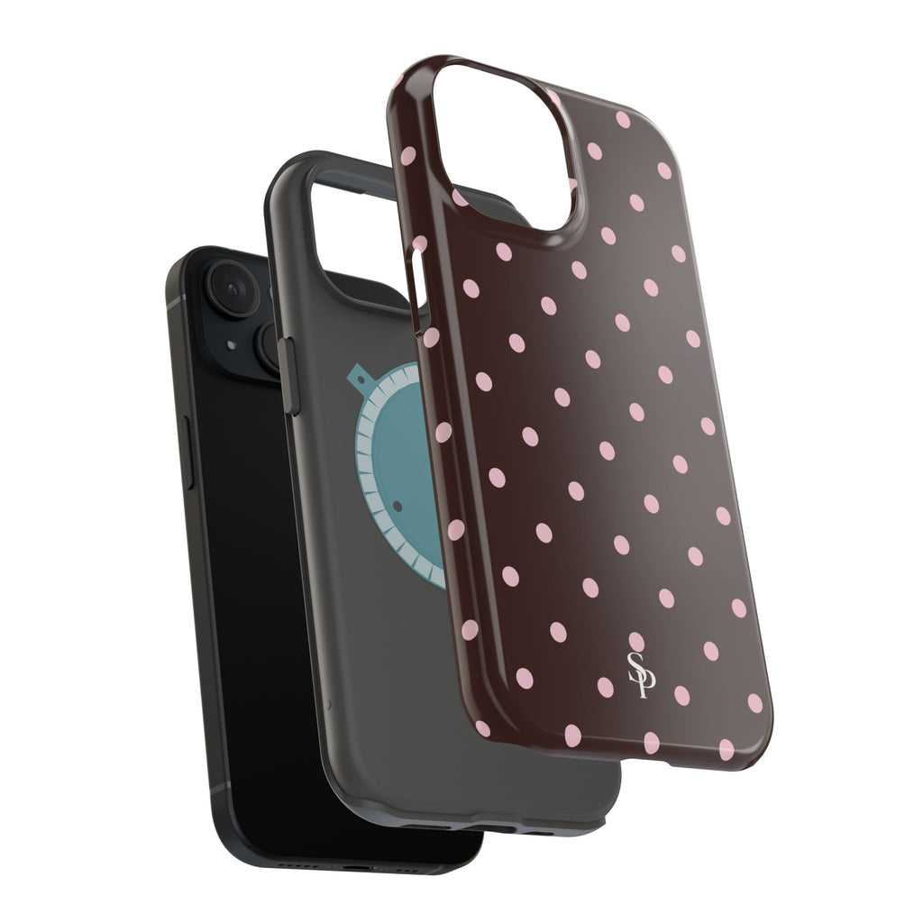 Brown Polka Dot Magnetic Impact-Resistant Phone Case