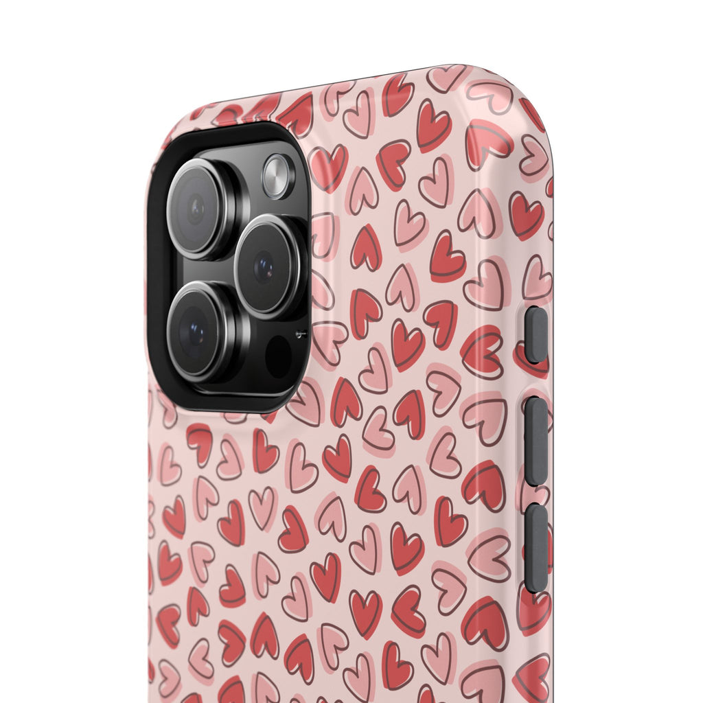 Heart Pattern Impact-Resistant Phone Case - Stylish Protection for Valentine's Day & Everyday Love