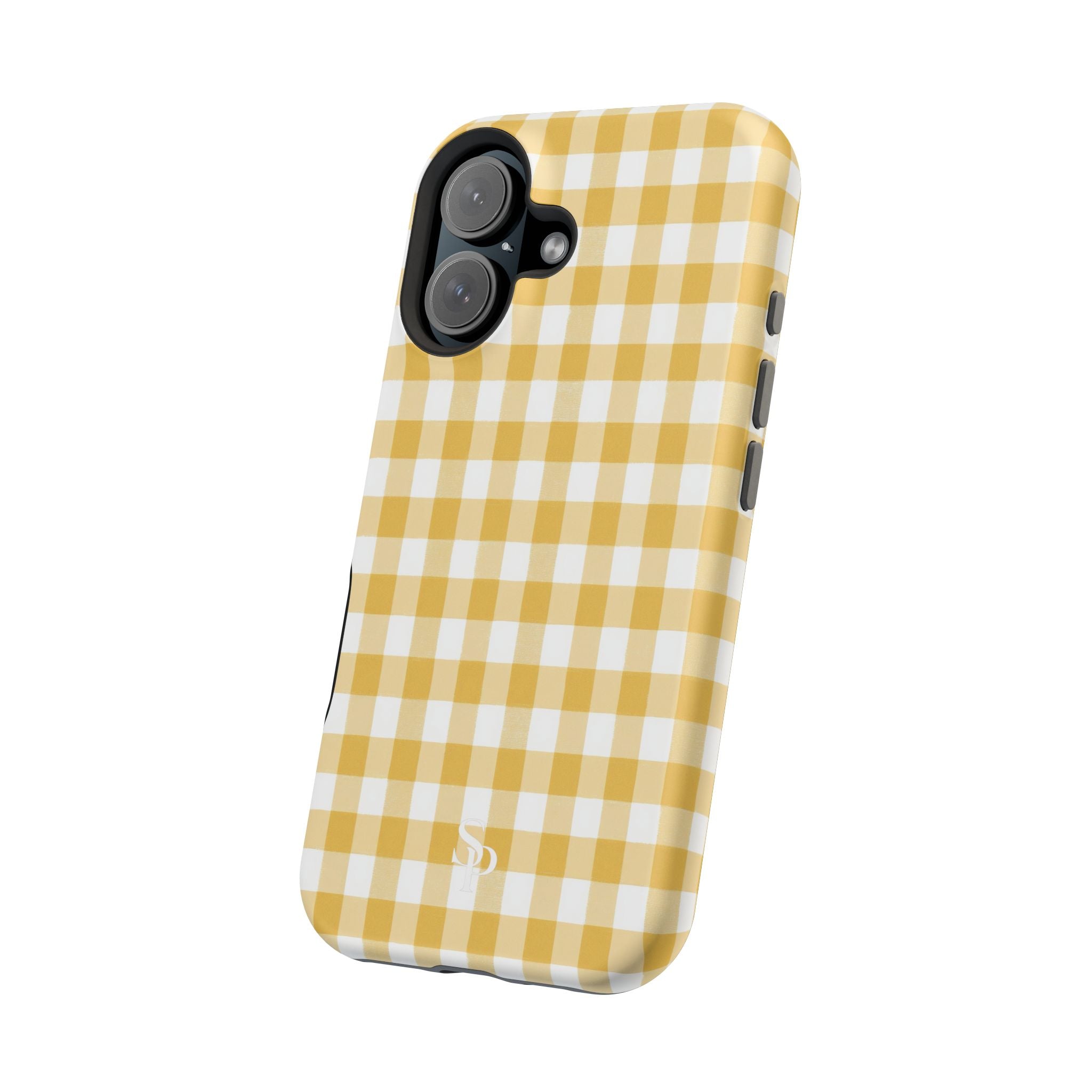 Yellow Gingham Magnetic Impact-Resistant Phone Case