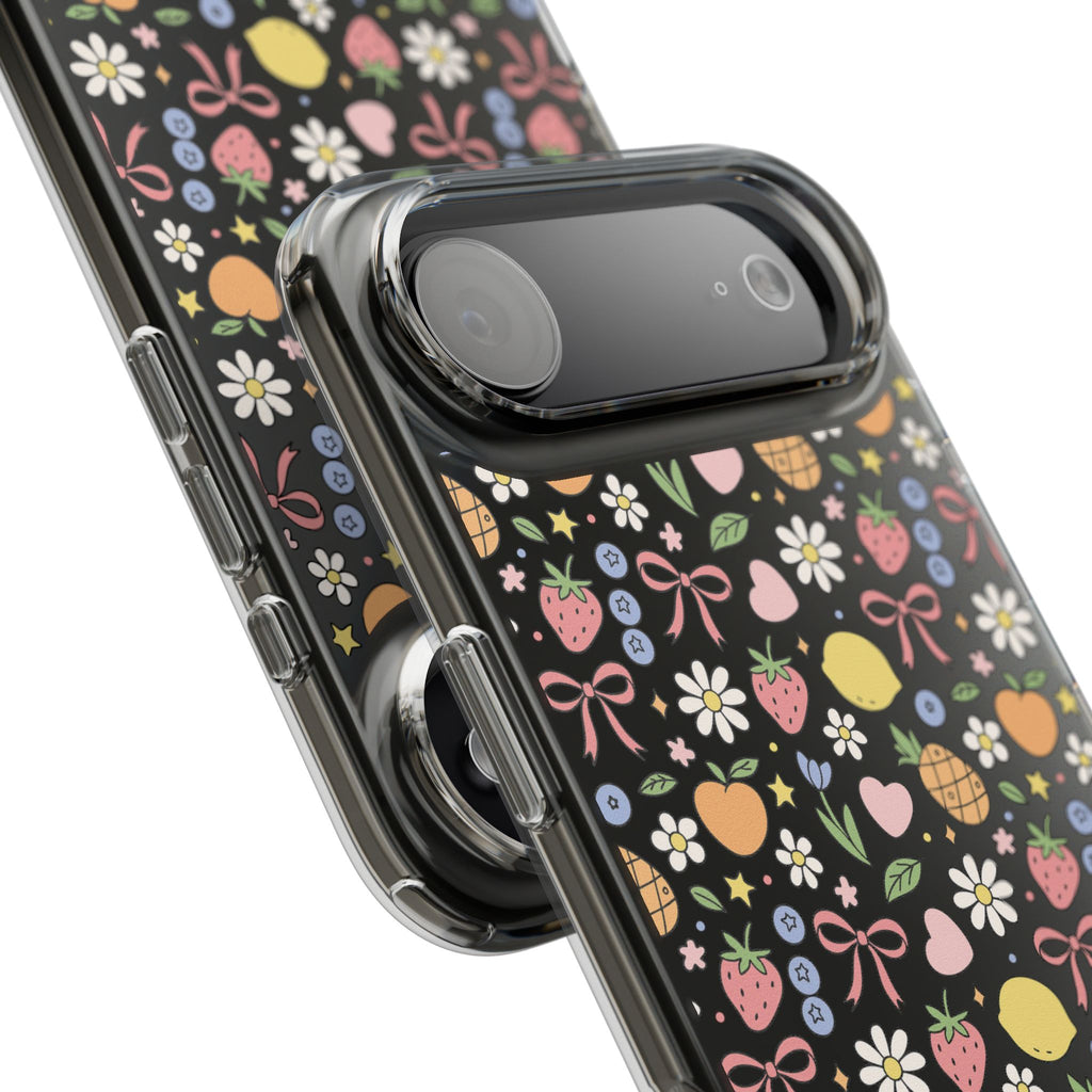 Fruit and Floral Pattern Clear Case