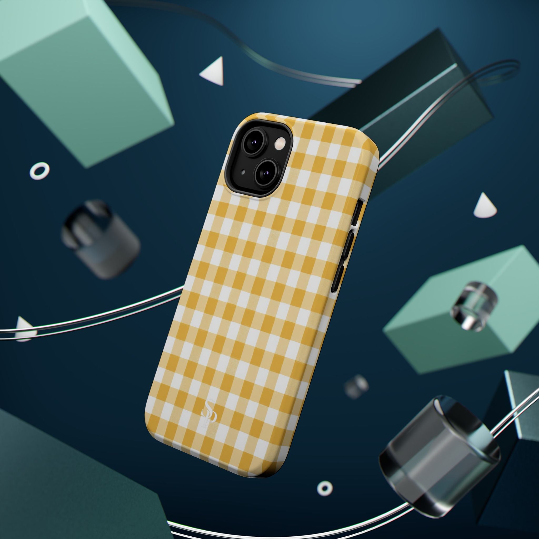 Yellow Gingham Magnetic Impact-Resistant Phone Case