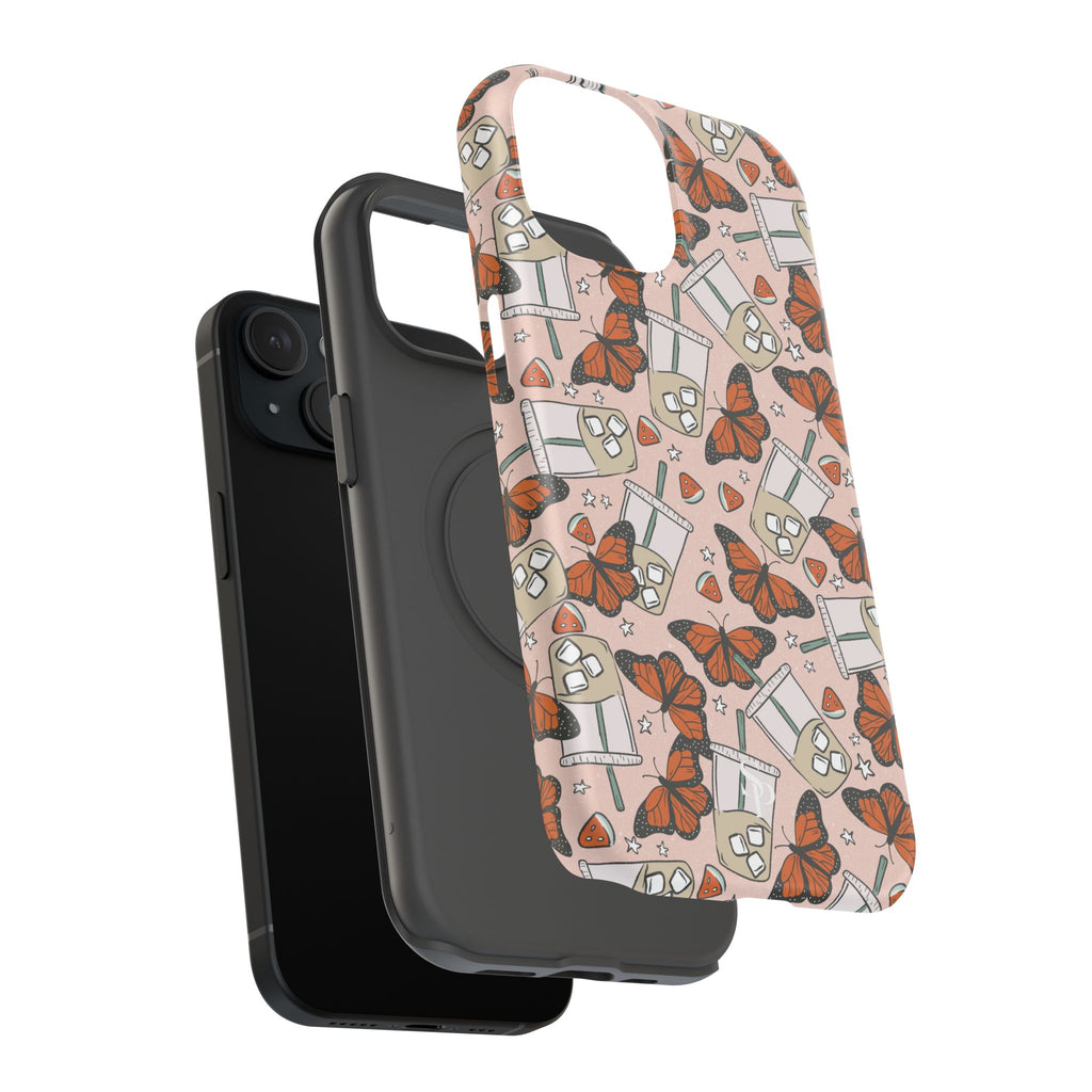 Iced Coffee & Butterfly Impact-Resistant Cases