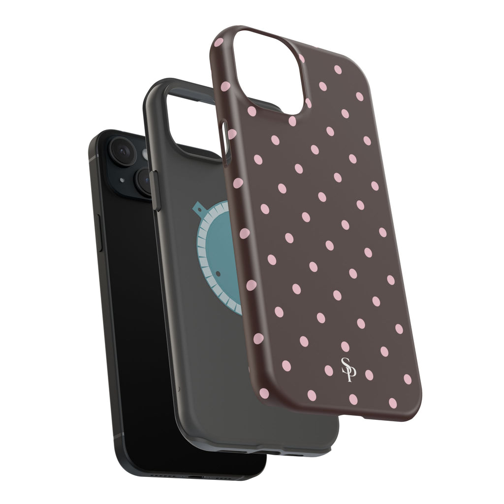 Brown Polka Dot Magnetic Impact-Resistant Phone Case