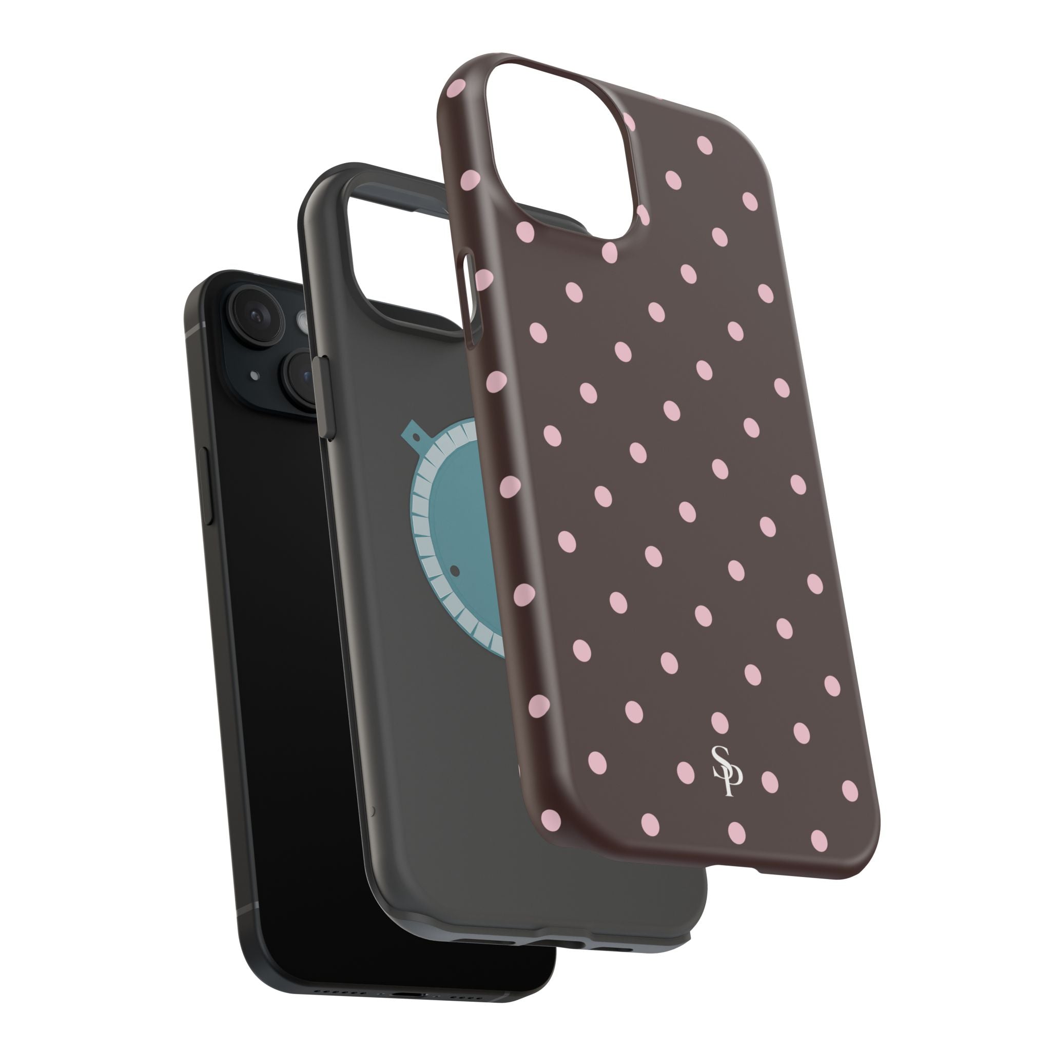 Brown Polka Dot Magnetic Impact-Resistant Phone Case