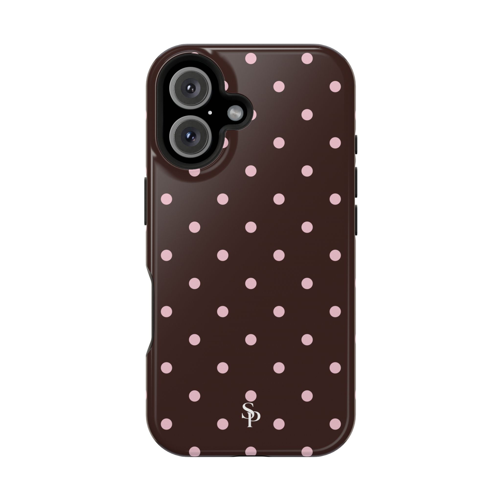 Brown Polka Dot Magnetic Impact-Resistant Phone Case