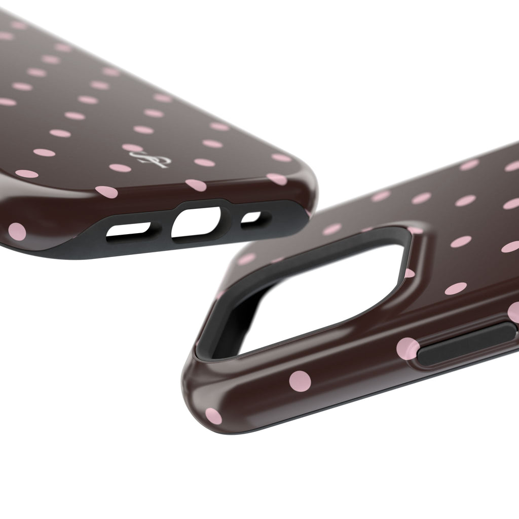 Brown Polka Dot Magnetic Impact-Resistant Phone Case