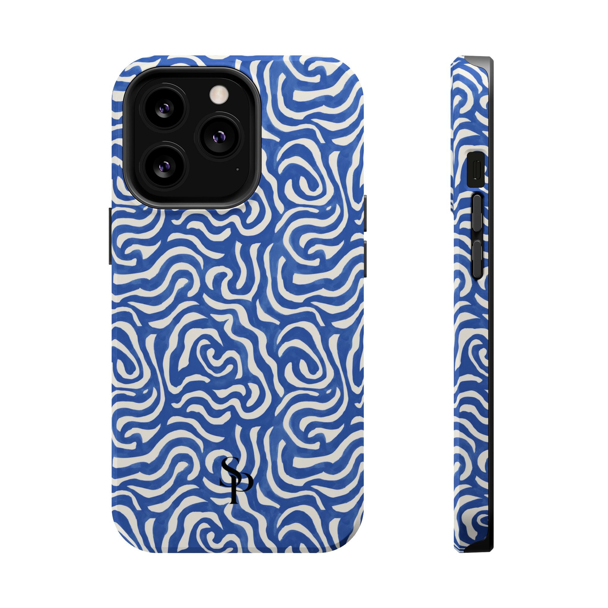 Blue Abstract Swirl Magnetic Impact Phone Case