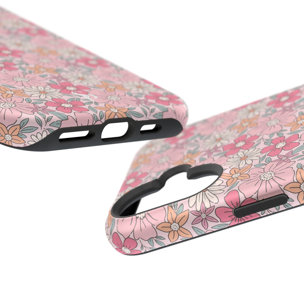 Pink Flowers Impact-Resistant Case