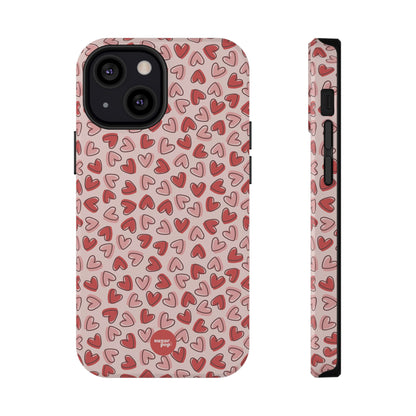 Heart Pattern Impact-Resistant Phone Case - Stylish Protection for Valentine's Day & Everyday Love