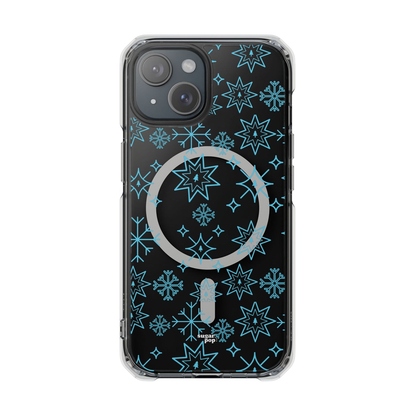 Snowflake Magnetic Clear Impact Case - Stylish & Durable iPhone Protection