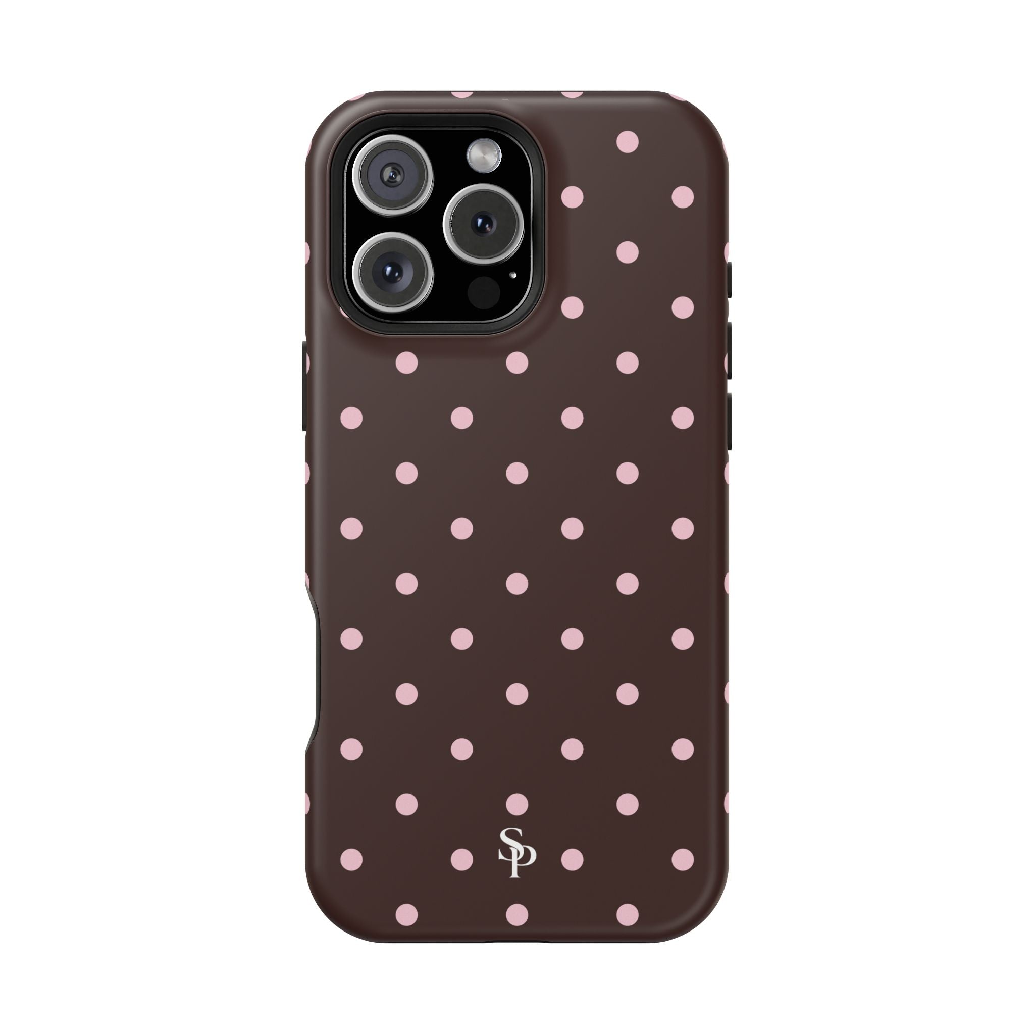 Brown Polka Dot Magnetic Impact-Resistant Phone Case