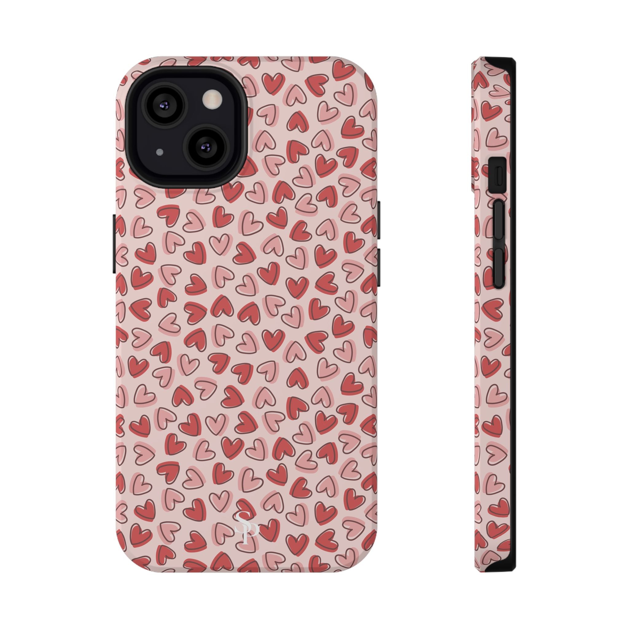 Heart Pattern Impact-Resistant Phone Case - Stylish Protection for Valentine's Day & Everyday Love