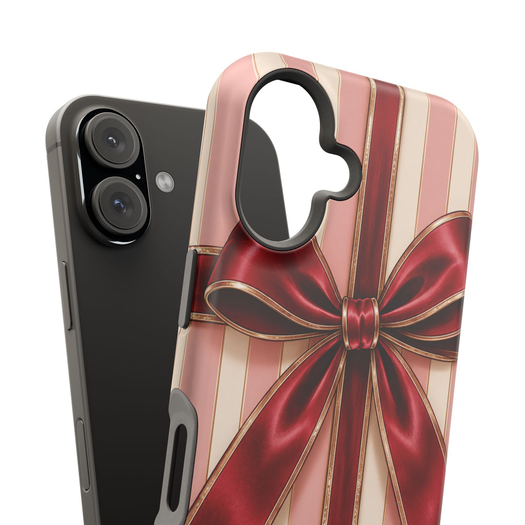 Red Bow Gift Wrap Magnetic Phone Case