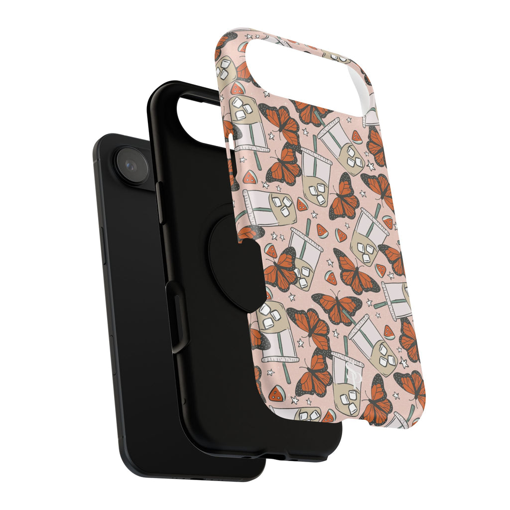 Iced Coffee & Butterfly Impact-Resistant Cases