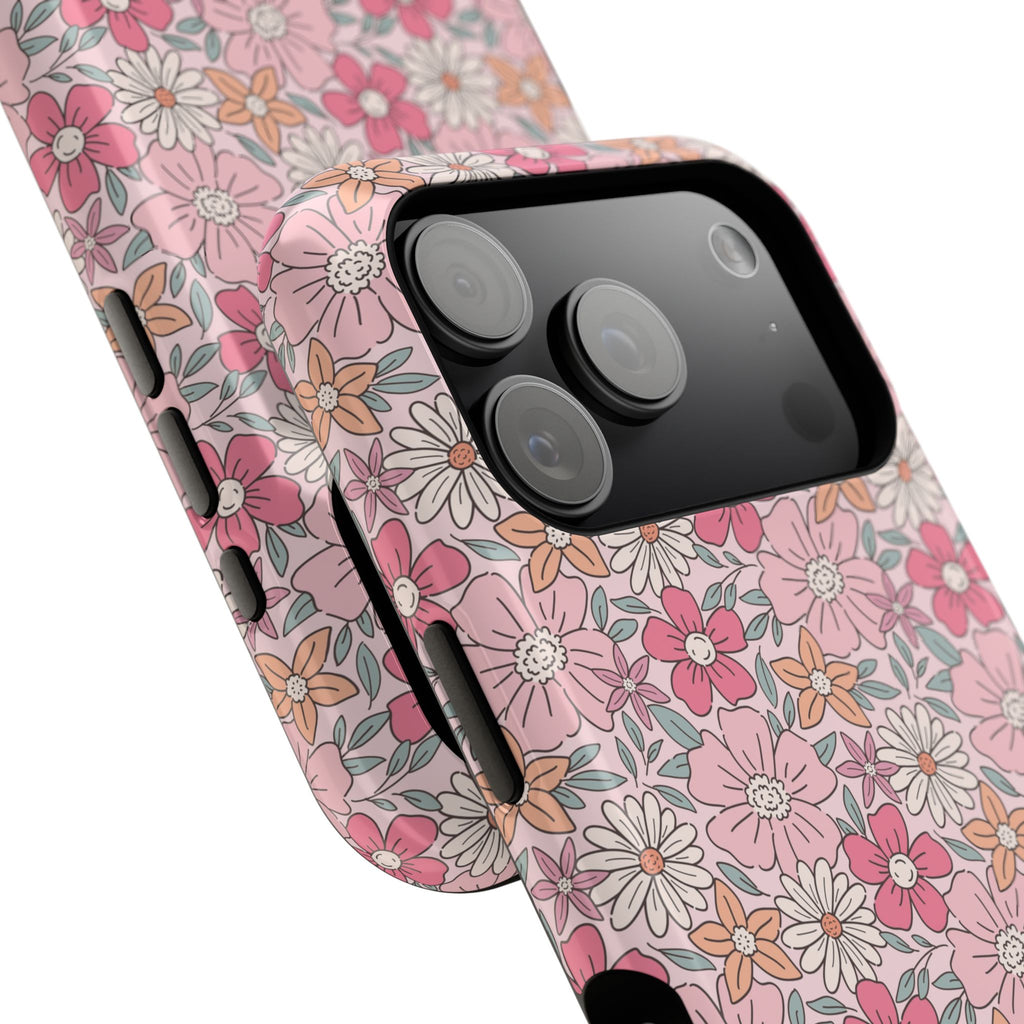 Pink Flowers Impact-Resistant Case