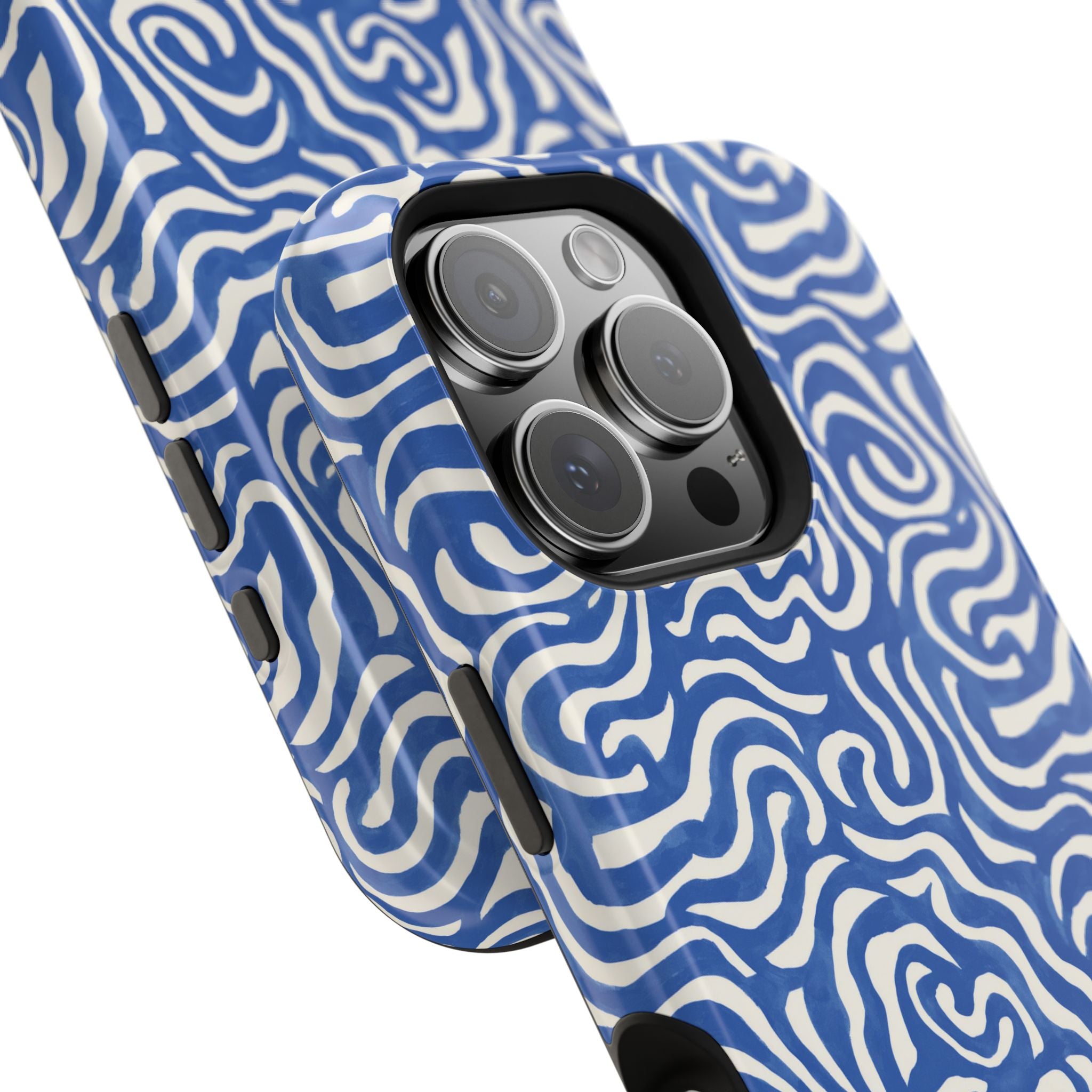 Blue Abstract Swirl Magnetic Impact Phone Case