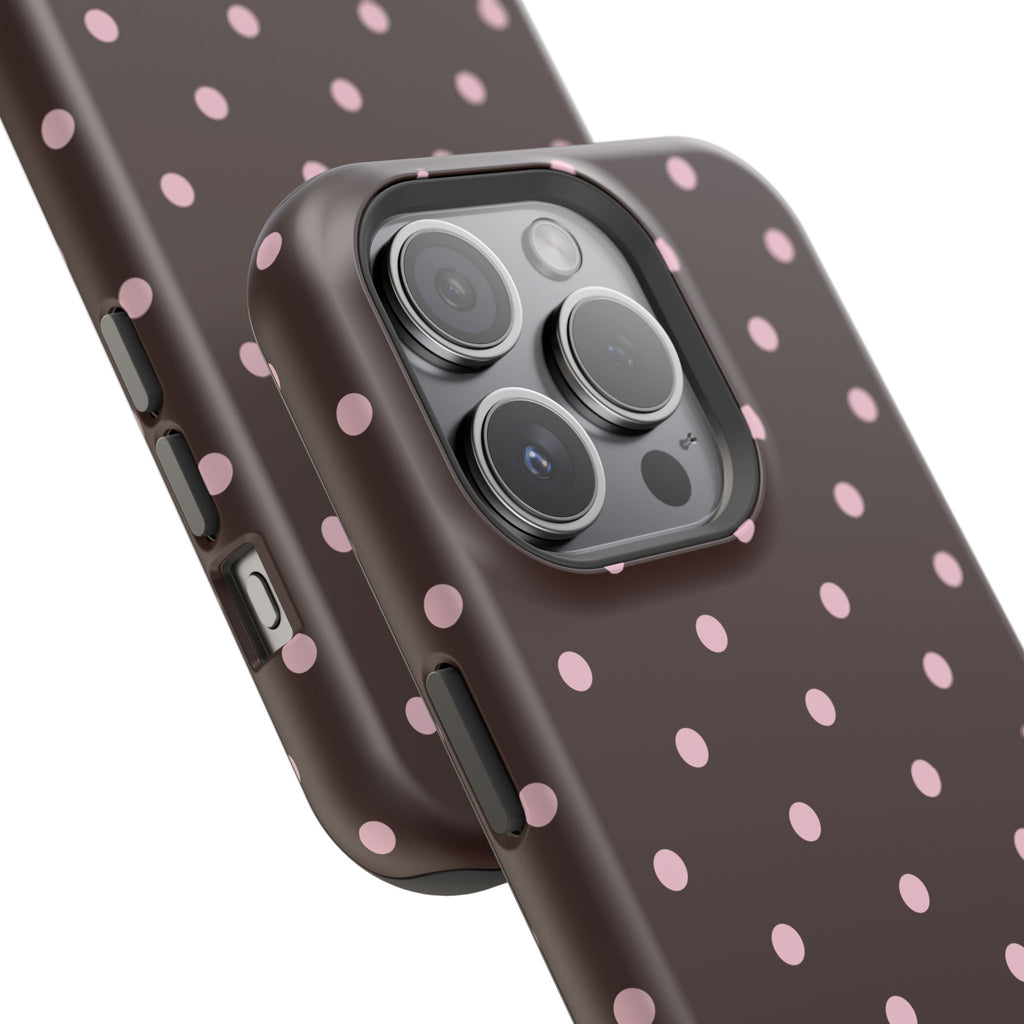 Brown Polka Dot Magnetic Impact-Resistant Phone Case