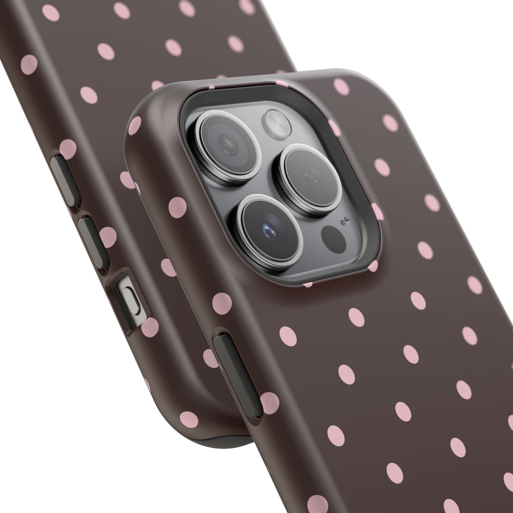 Brown Polka Dot Magnetic Impact-Resistant Phone Case