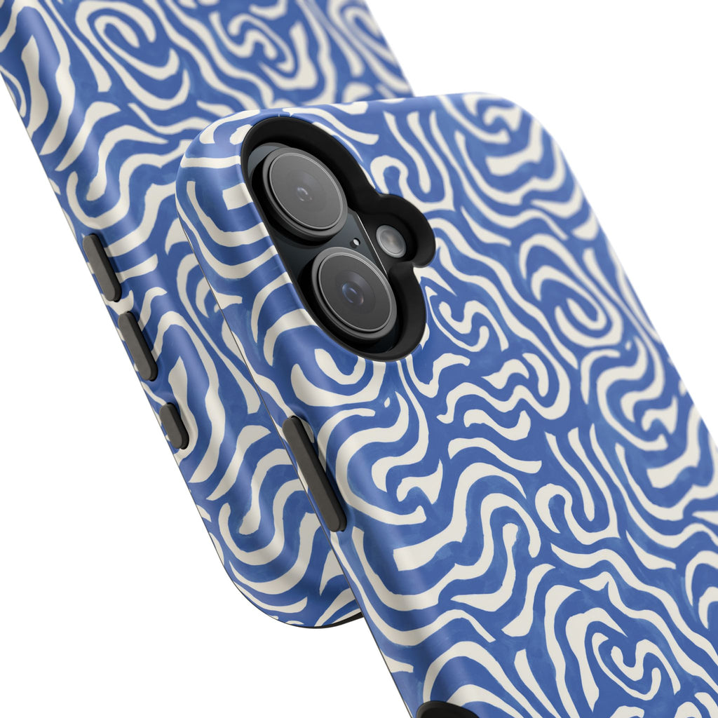 Blue Abstract Swirl Magnetic Impact Phone Case