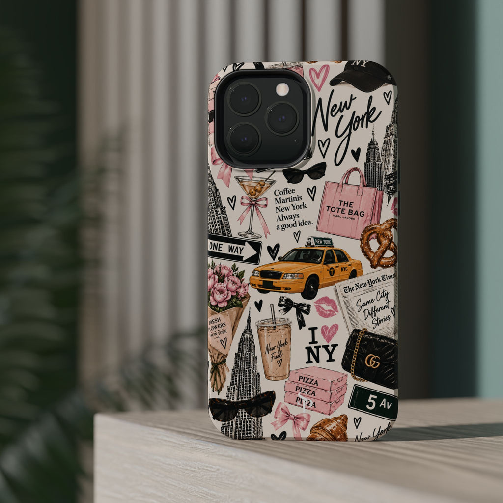 Pink New York Magnetic Phone Case