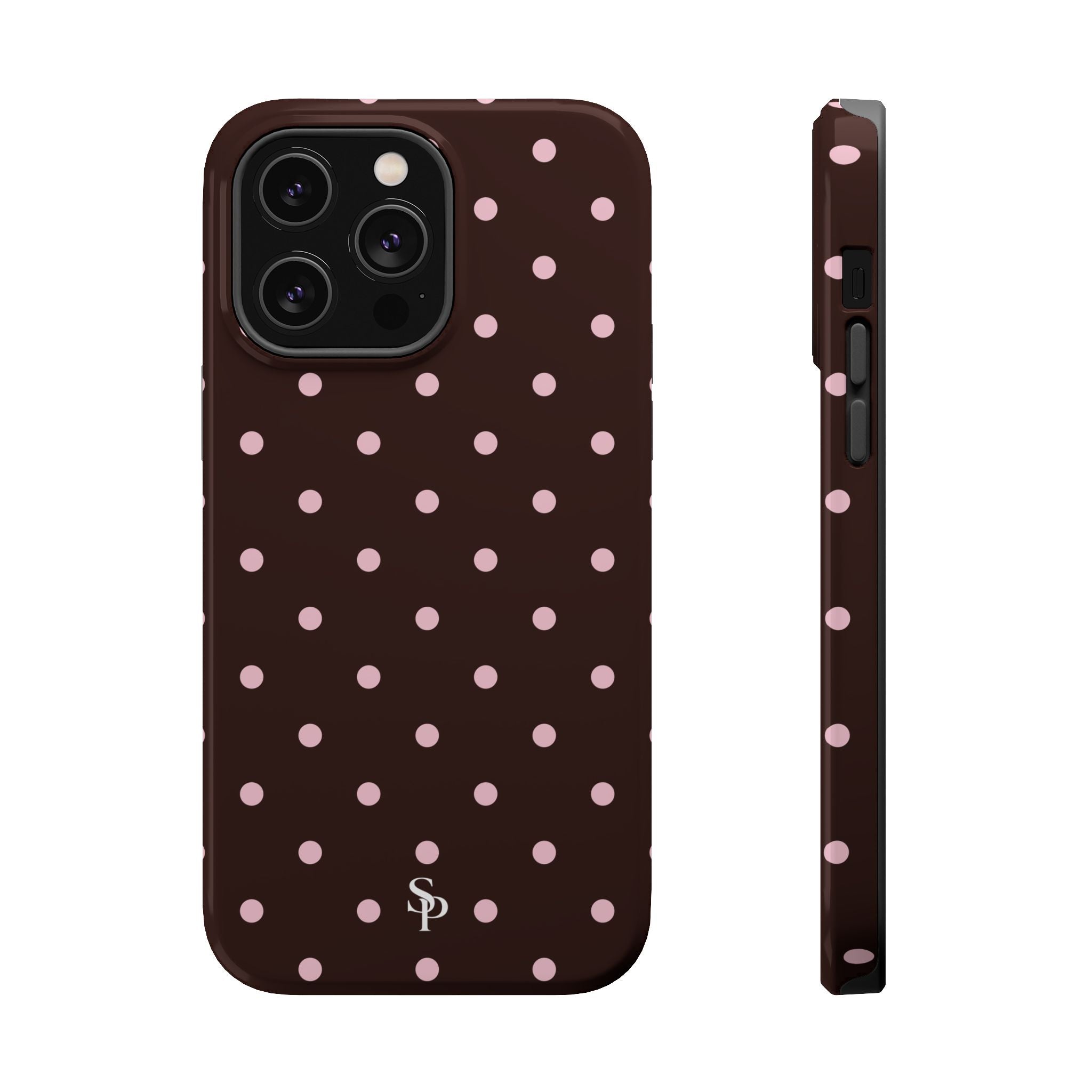 Brown Polka Dot Magnetic Impact-Resistant Phone Case