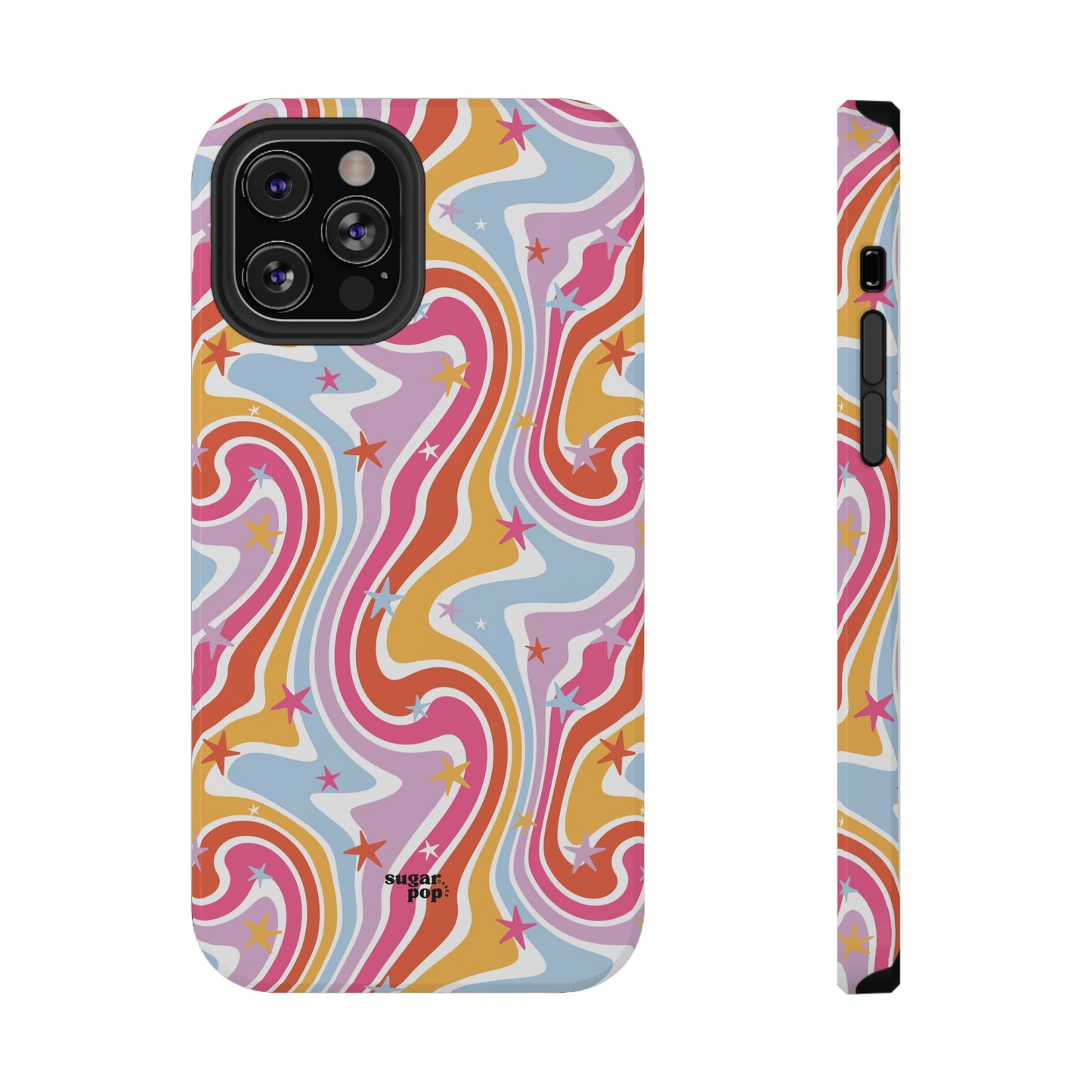 Colorful Impact-Resistant Phone Case - Vibrant Swirl Design