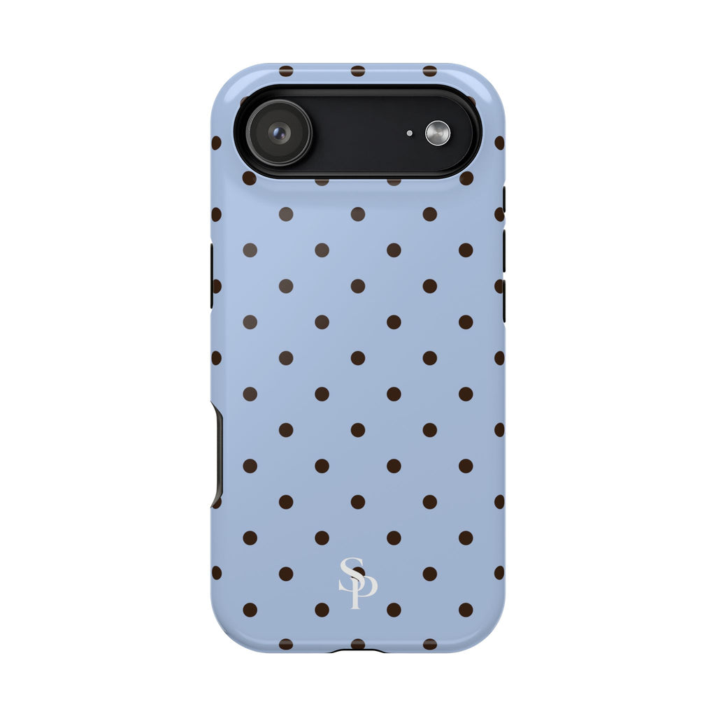 Blue Polka Dot Magnetic Impact Phone Case