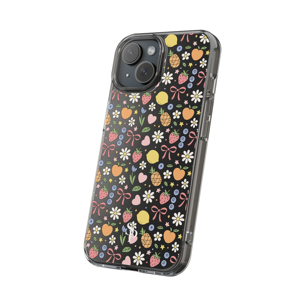 Fruit and Floral Pattern Clear Case