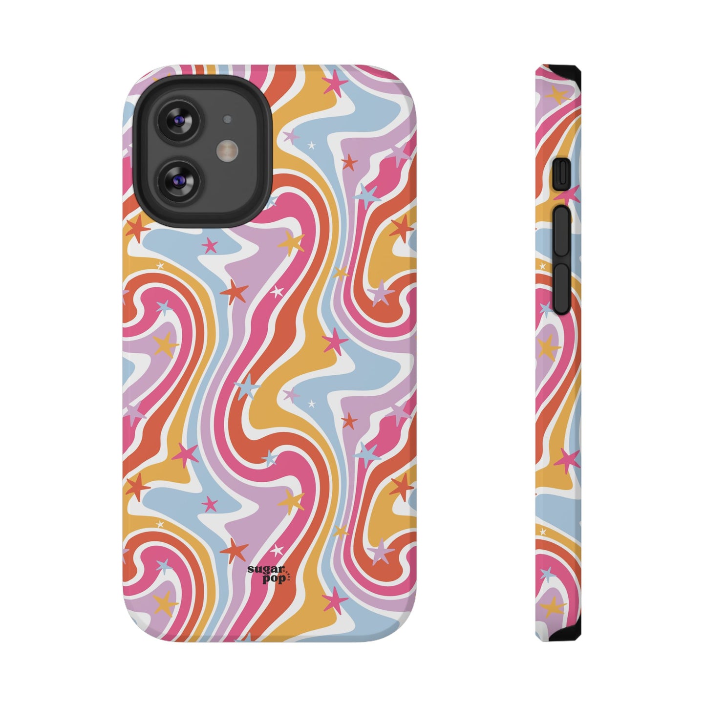 Colorful Impact-Resistant Phone Case - Vibrant Swirl Design