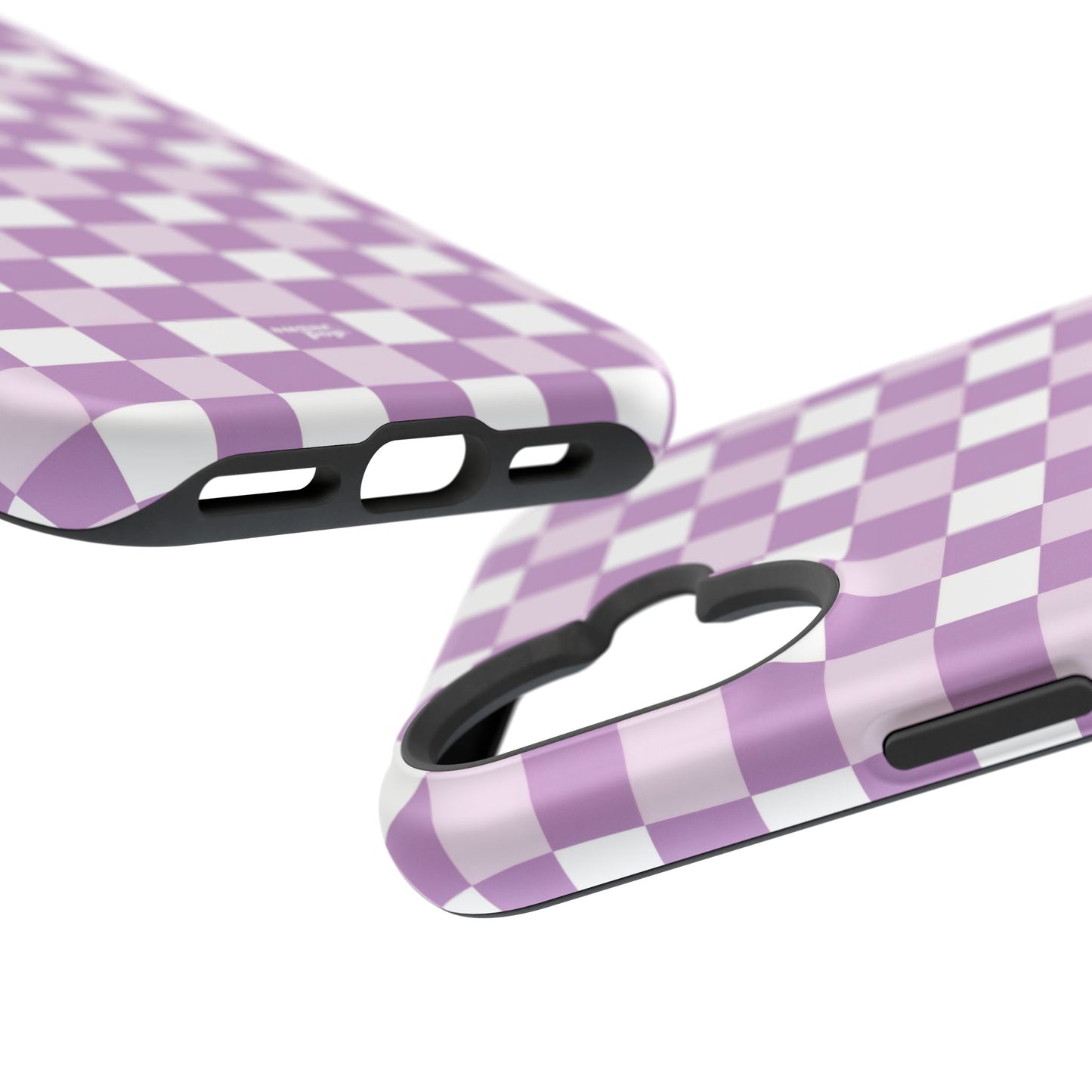 Purple Checkerboard Impact-Resistant Phone Case