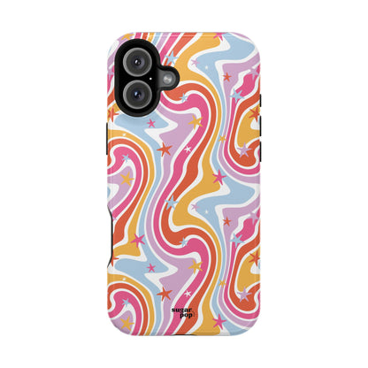 Colorful Impact-Resistant Phone Case - Vibrant Swirl Design