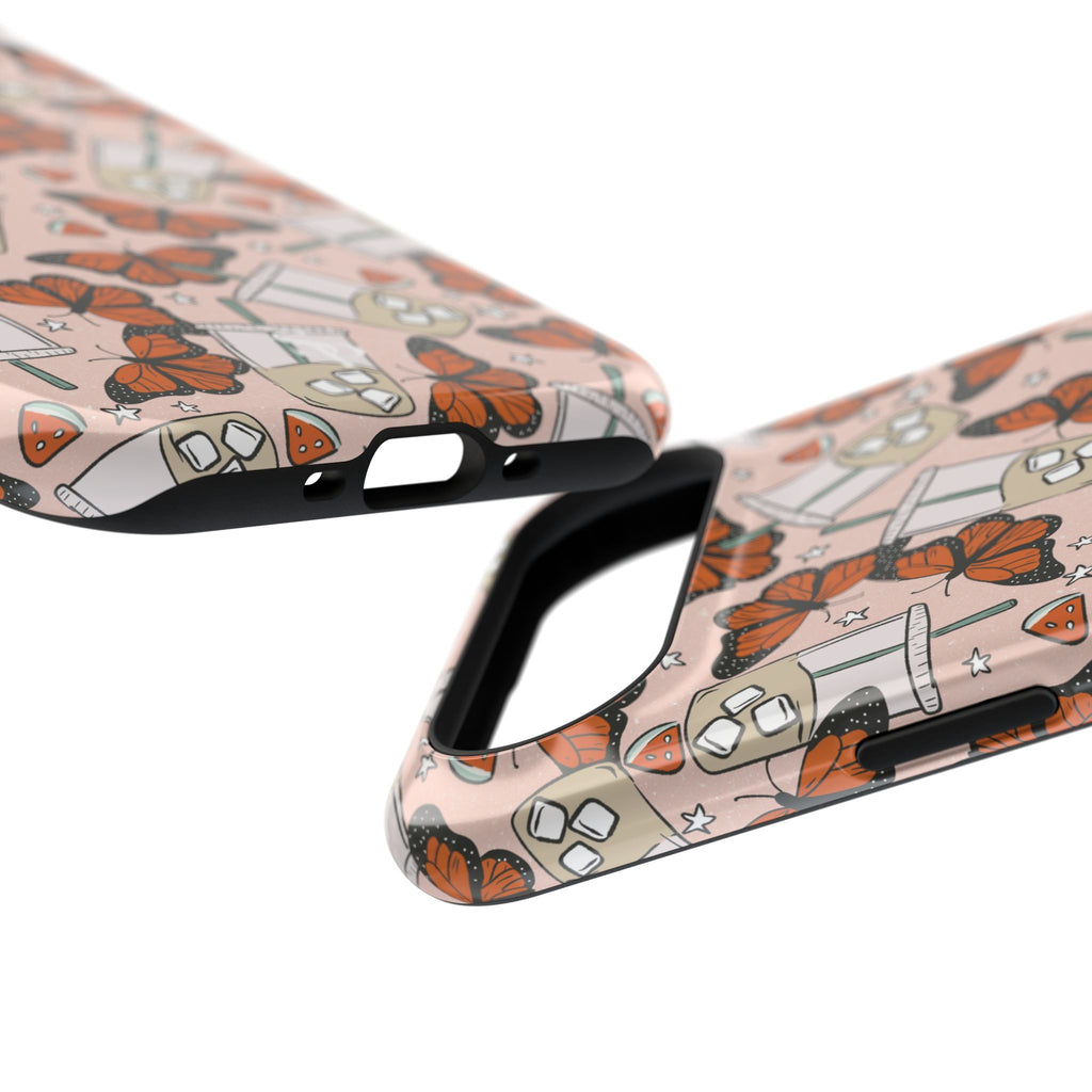 Iced Coffee & Butterfly Impact-Resistant Cases