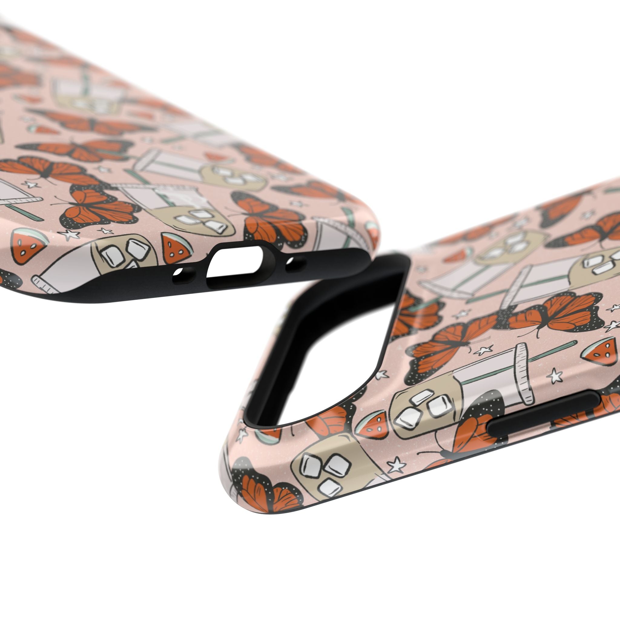Iced Coffee & Butterfly Impact-Resistant Cases