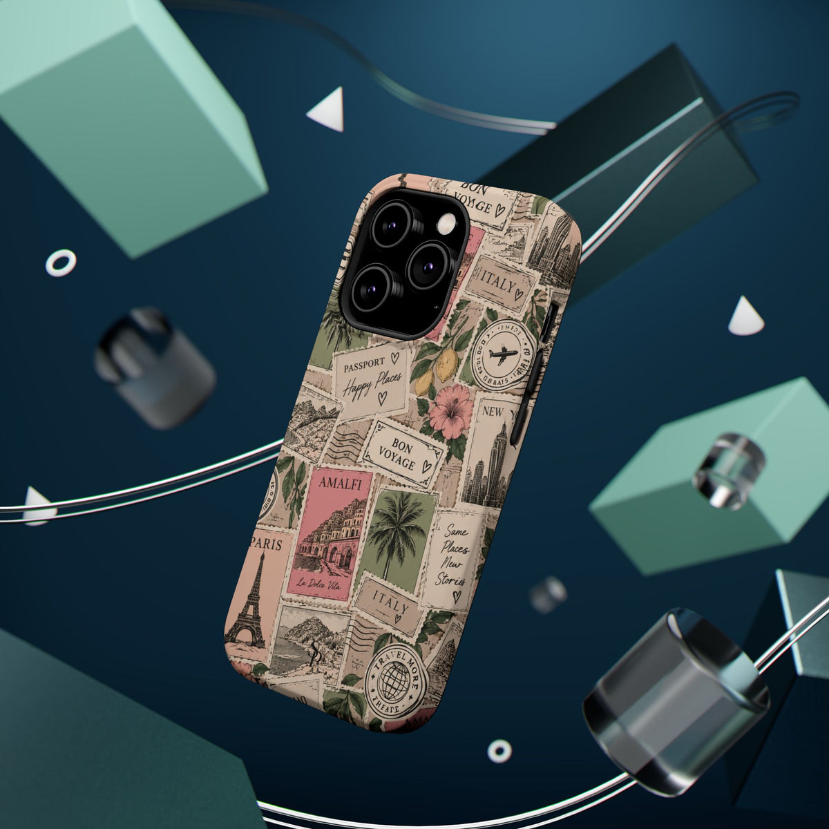Travel Passport Stamp Magnetic Impact-Resistant Case
