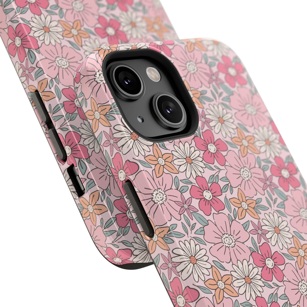 Pink Flowers Impact-Resistant Case