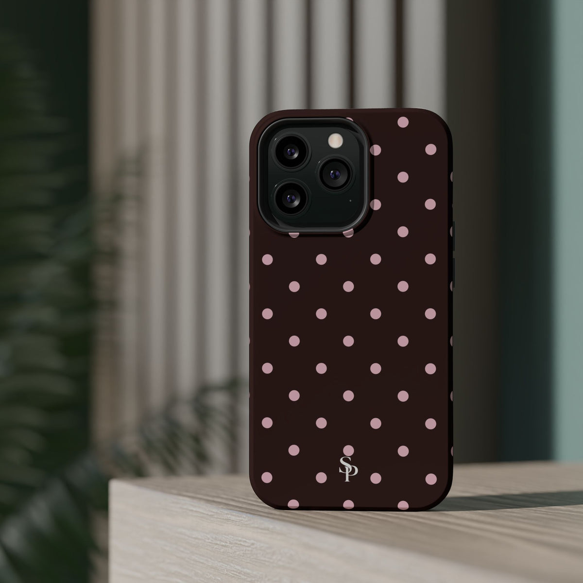 Brown Polka Dot Magnetic Impact-Resistant Phone Case