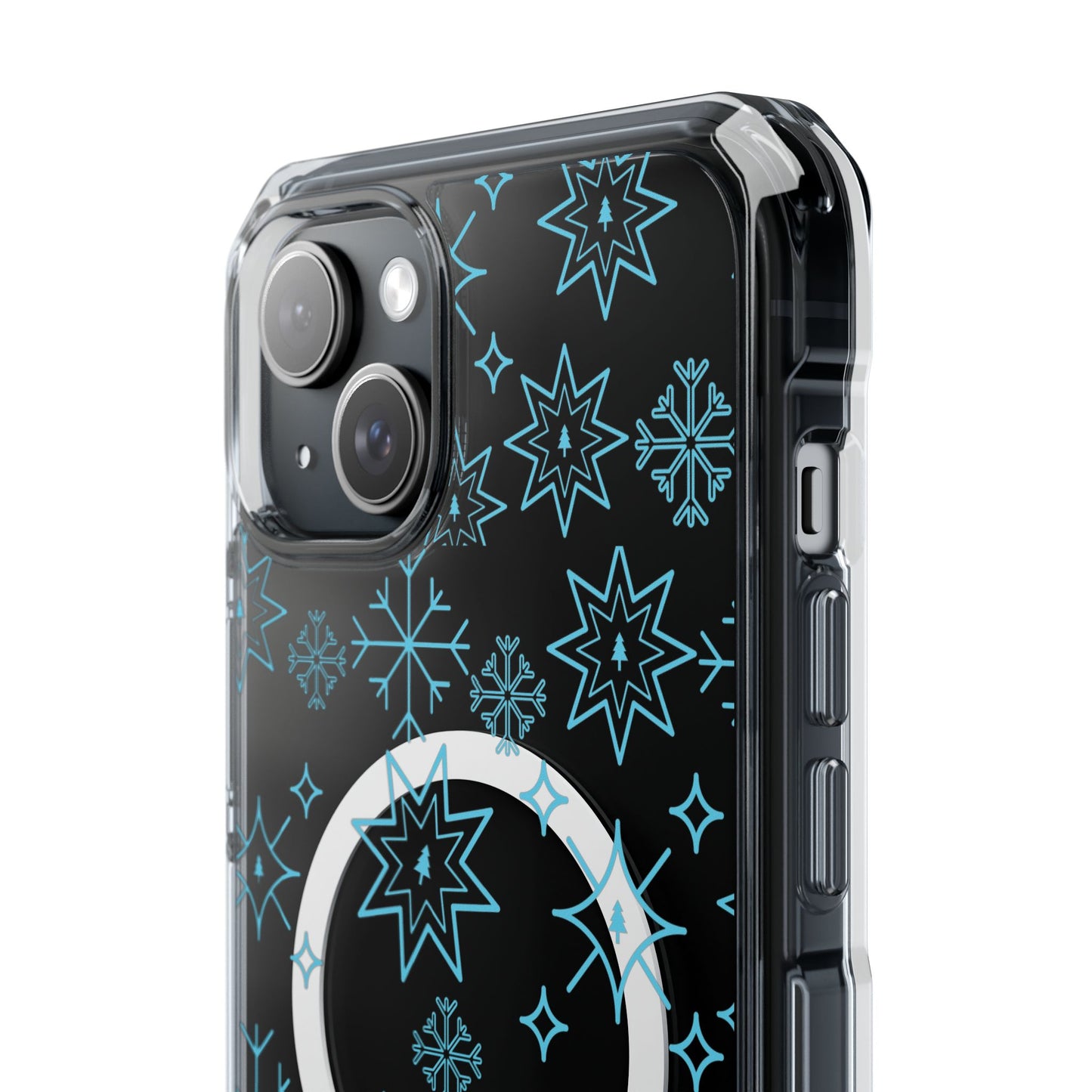 Snowflake Magnetic Clear Impact Case - Stylish & Durable iPhone Protection