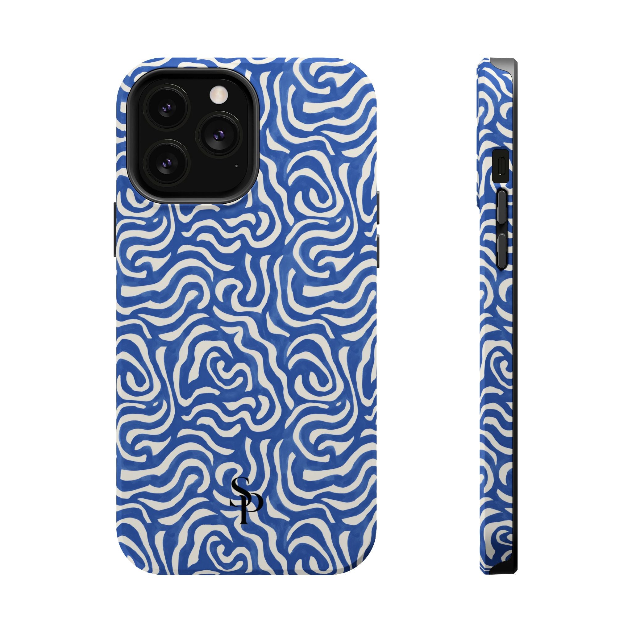 Blue Abstract Swirl Magnetic Impact Phone Case