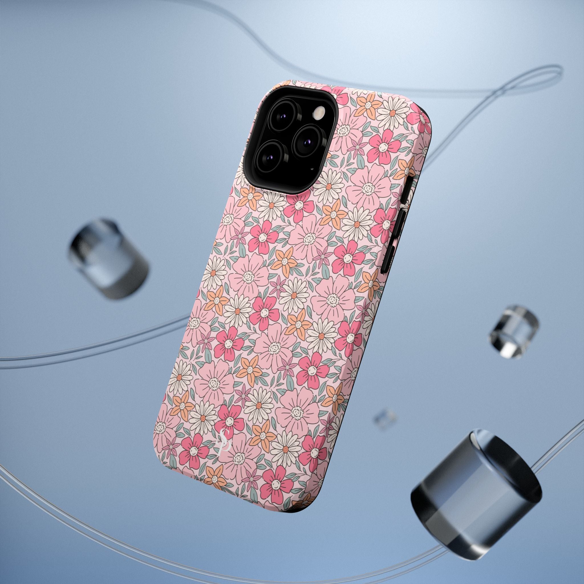 Pink Flowers Impact-Resistant Case