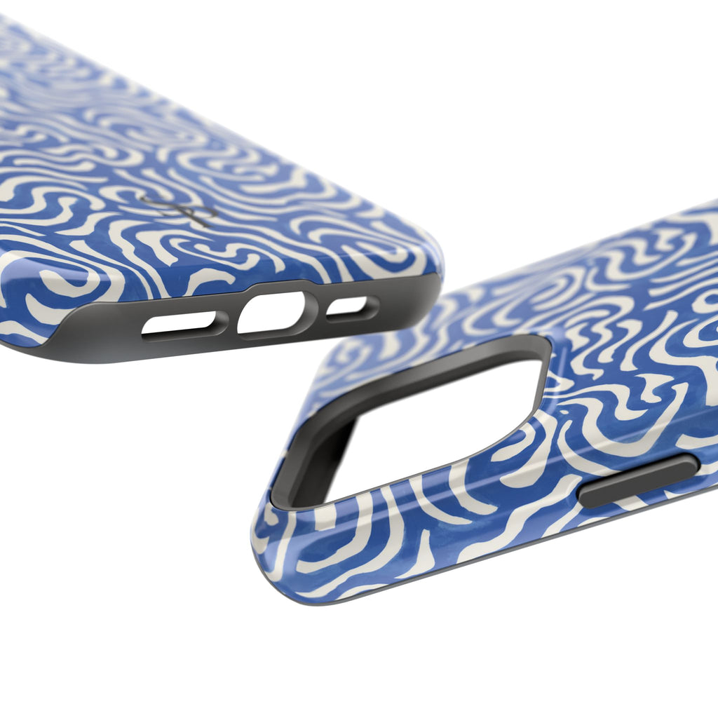 Blue Abstract Swirl Magnetic Impact Phone Case