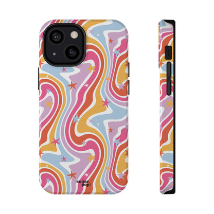 Colorful Impact-Resistant Phone Case - Vibrant Swirl Design