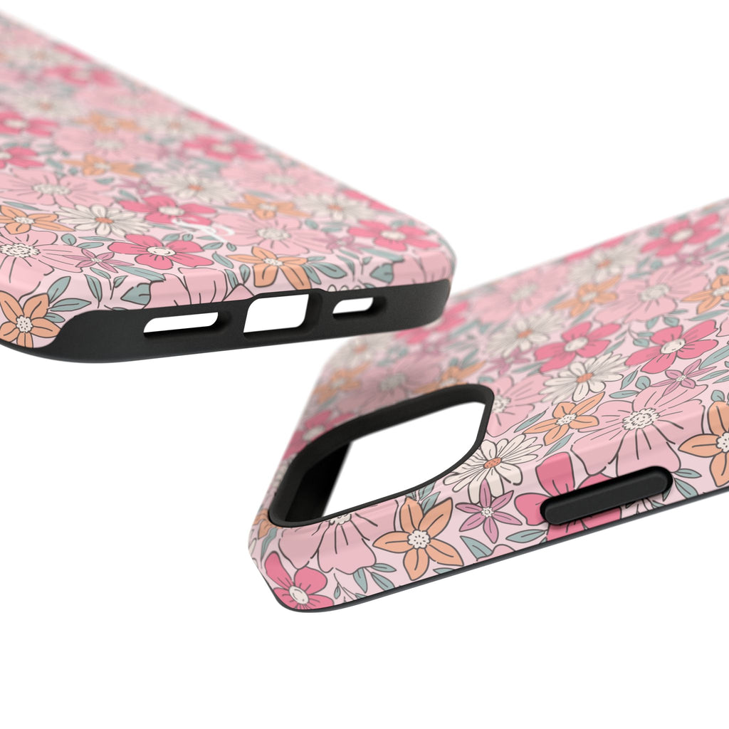 Pink Flowers Impact-Resistant Case