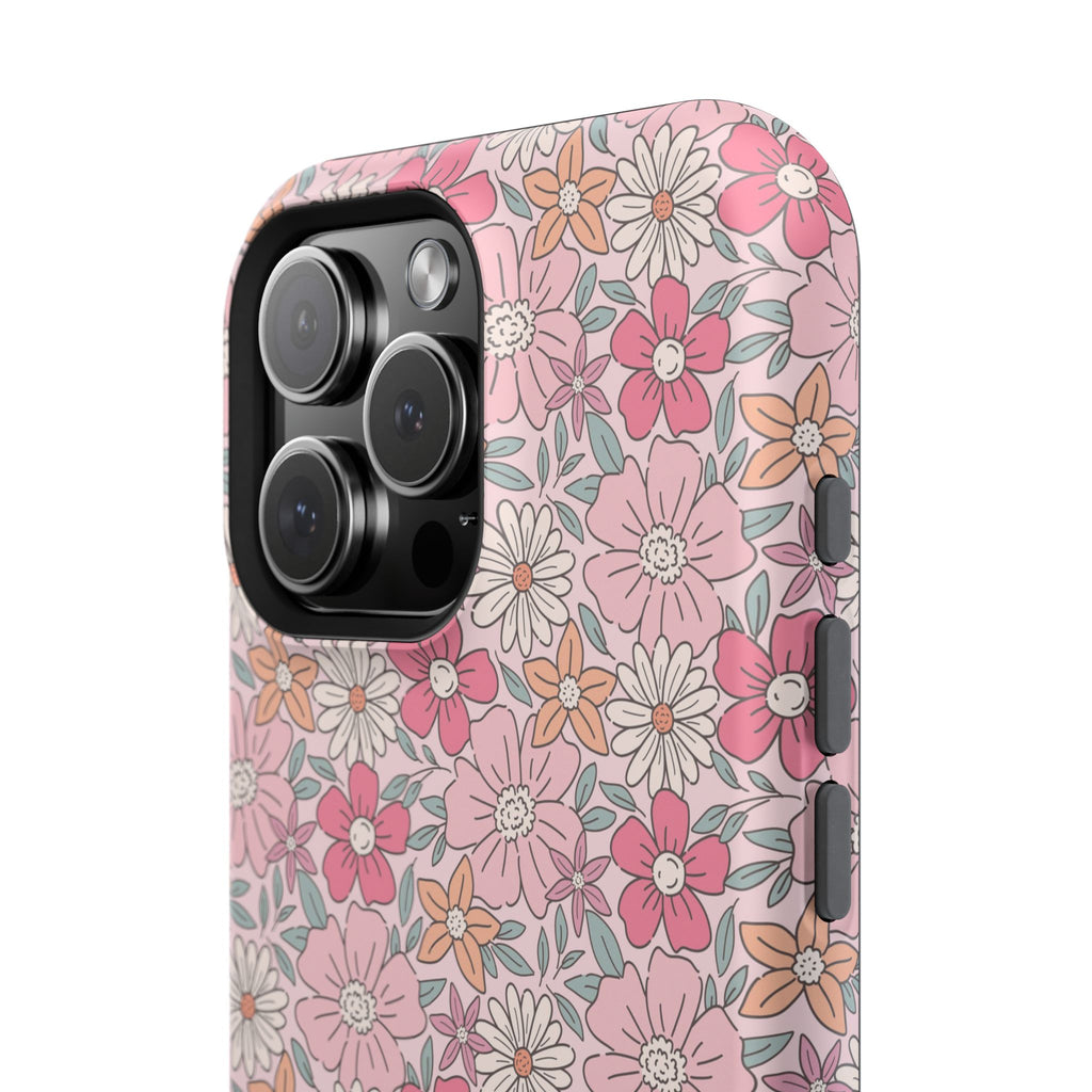 Pink Flowers Impact-Resistant Case