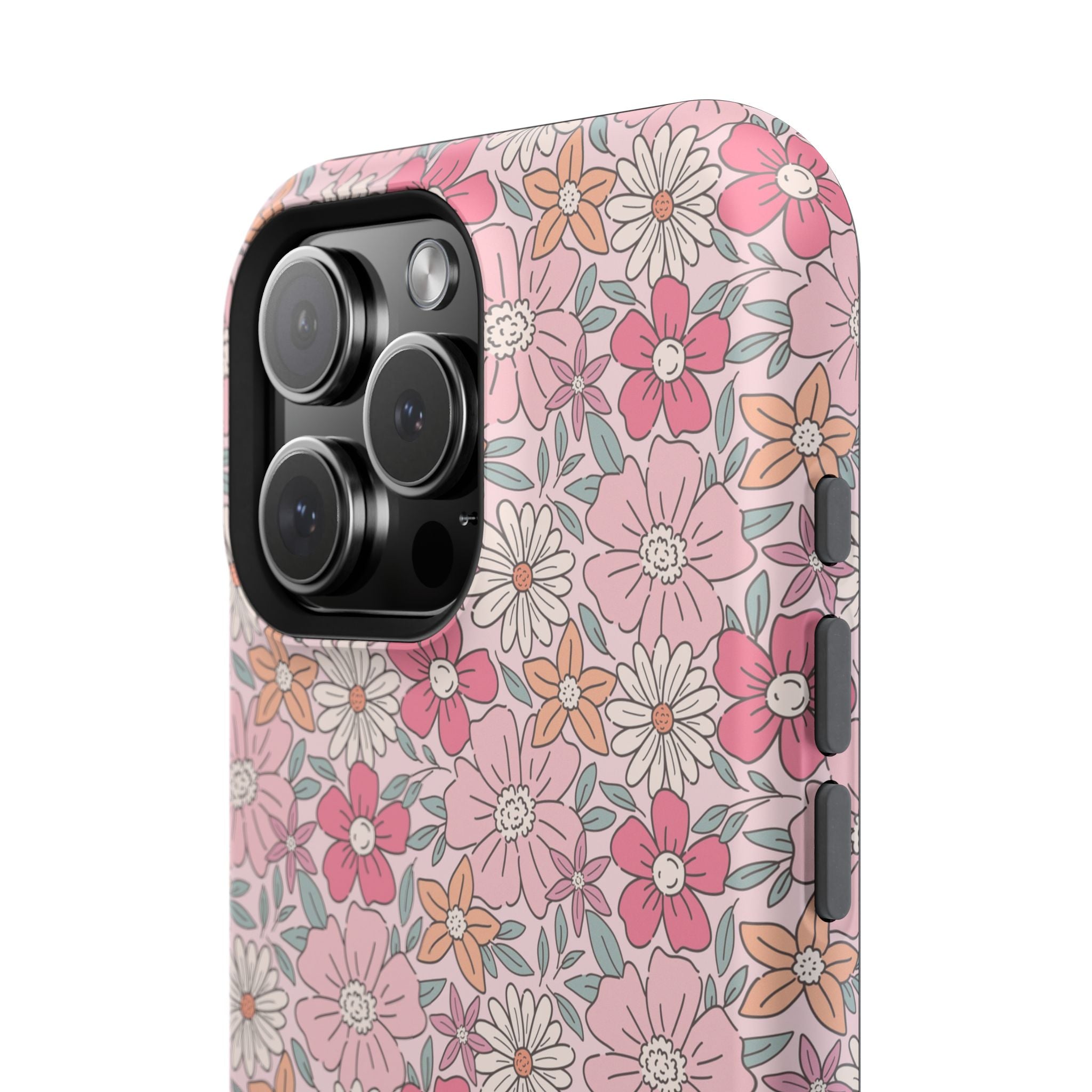 Pink Flowers Impact-Resistant Case