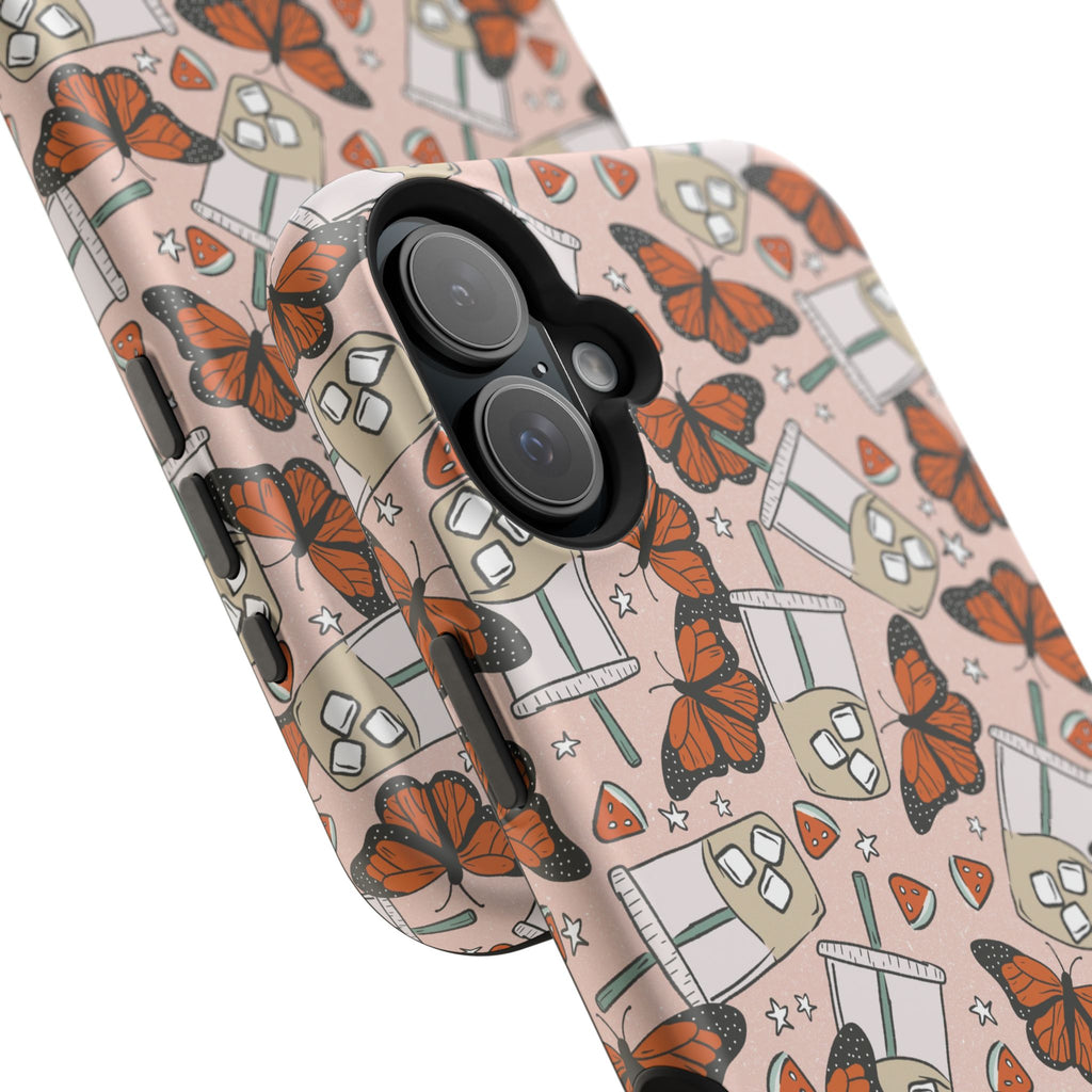Iced Coffee & Butterfly Impact-Resistant Cases