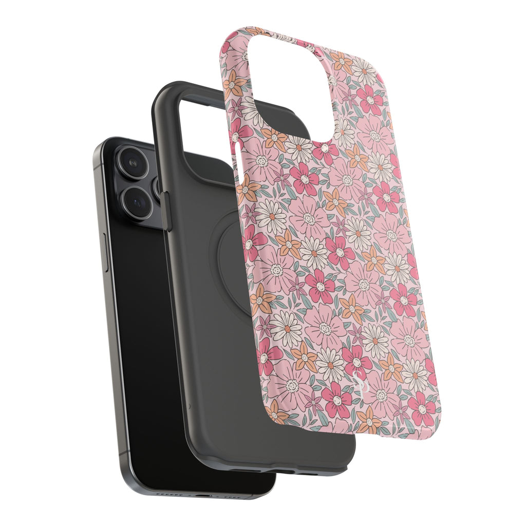 Pink Flowers Impact-Resistant Case