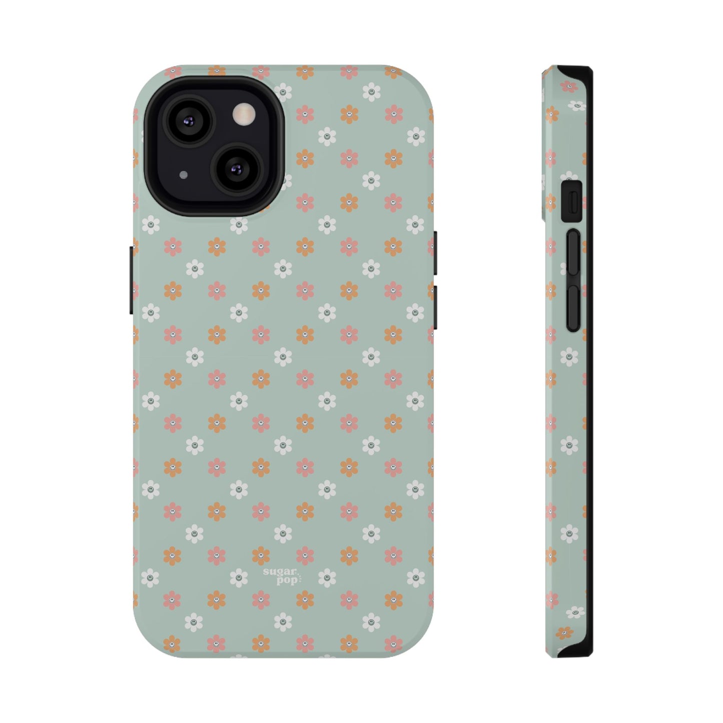 Floral Smiley Impact-Resistant Cases